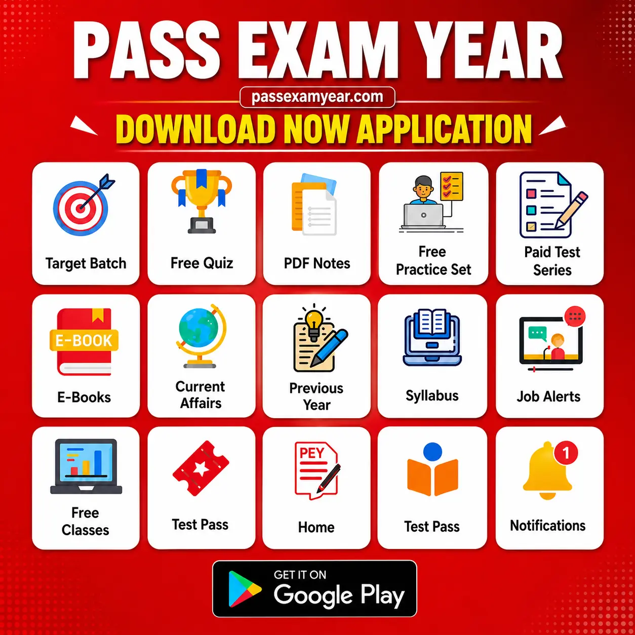 pass-exam-year-app-download-Pass Exam Year App Download – Free Quiz, Test Series, PDF Notes, Current Affairs & Previous Year Papers